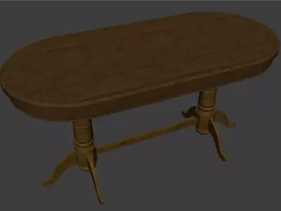Victorian Double Pedestal Table  3D model