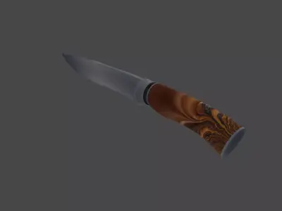 bison knife Low-poly 3D model