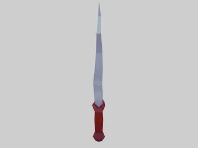 Iron Dagger - Hand Painted 3D model