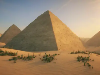  Egyptian Pyramids    Ancient Egypt 3D model