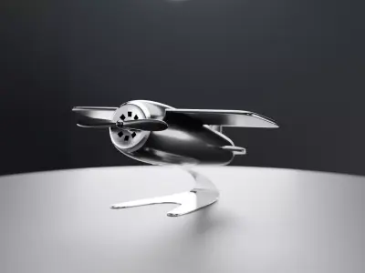 Miniature Propeller Toy Airplane 3D model