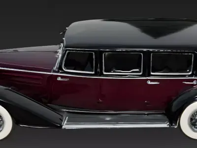 Realistic 30s Ultra Luxury Limousine 3d model Low-poly 3D model