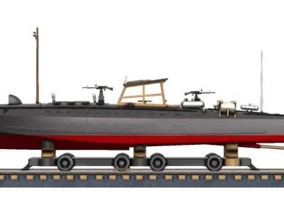 Thornycroft 55ft Coastal Motor Boat 3D print model