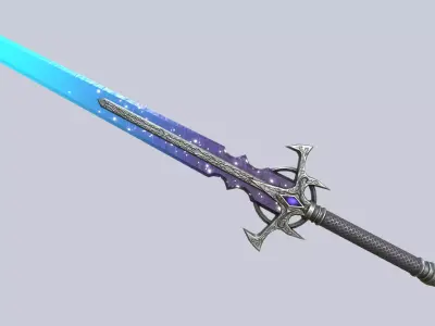 Astral blade Low-poly 3D model