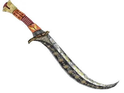 Desert Sword  Game Ready Low-poly 3D model