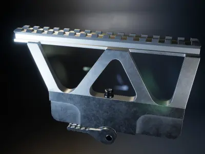 AAA Side Rail Mount Game Ready PBR Low-poly 3D model