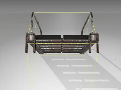 Futuristic Stairs - 18 - Rusty Textures Low-poly 3D model