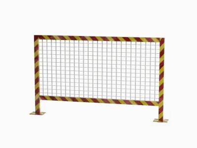 Road Barricade A 02 Low-poly 3D model