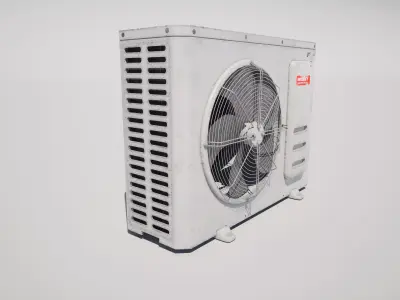 Air Conditioner Low-poly 3D model 5