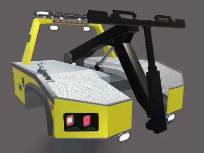 Wrecker Tow Equipment for 350 Truck  Low-poly 3D model