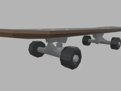Low Poly Skate 02 Low-poly 3D model