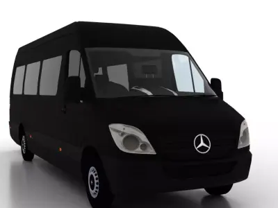 Mercedes Benz Sprinter L4H2 2009 Passenger UK 3D model