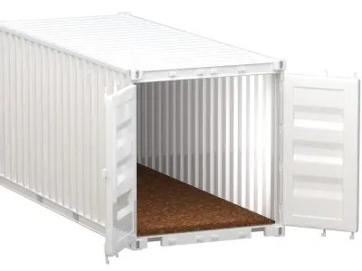20 ft Container White 3D model