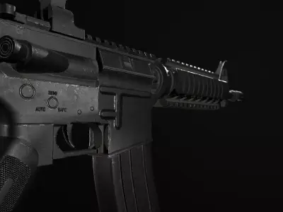 M4A1 Rifle Free low-poly 3D model buy