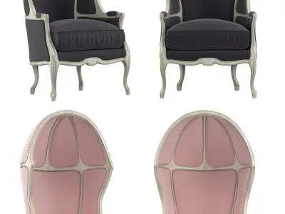 MINI VERSAILLES Armchair Low-poly 3D model