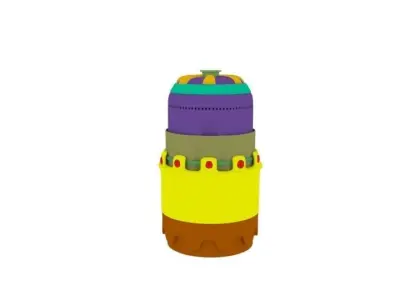 Grenade old rusty canister Free low-poly 3D model