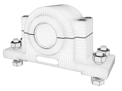 Pillow block bearing units 3D model