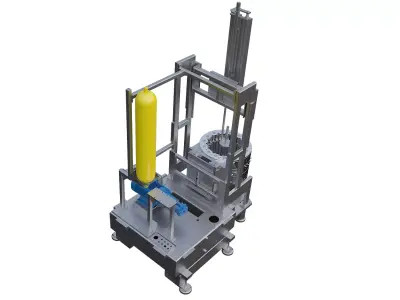 Large diameter pipe internal welding machine 3D model
