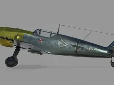Messerschmitt Bf 109 3D model 7