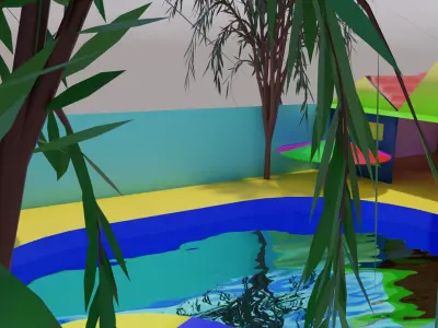 Small Swimming Pool Low-poly 3D model