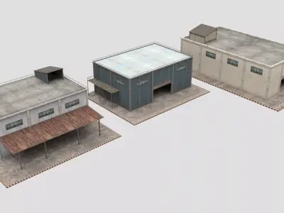 Warehouse Collection - Pack Low-poly 3D model