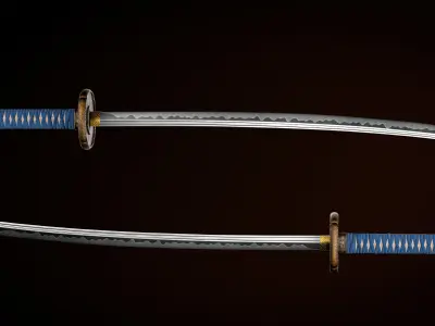Katana Real Time Game ready  Low-poly 3D model