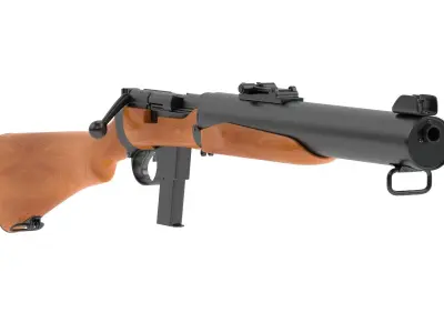 De Lisle Carbine 3D model