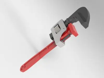 Pipe Wrench 3D model buy