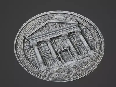 Building House Pendant Medallion 3D print model 11