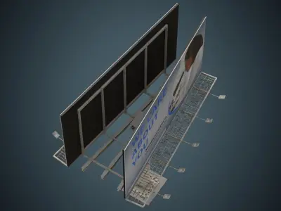 Billboard 3C Low-poly 3D model