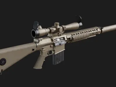 M110 SASS Low-poly 3D model purchase