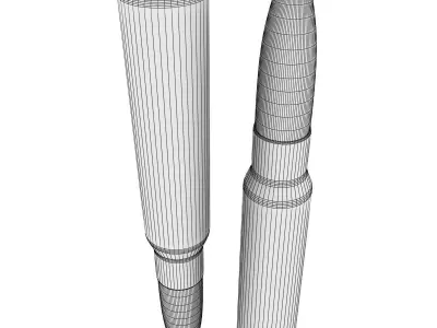 7 92x57mm Mauser Cartridge Bullet 3D model