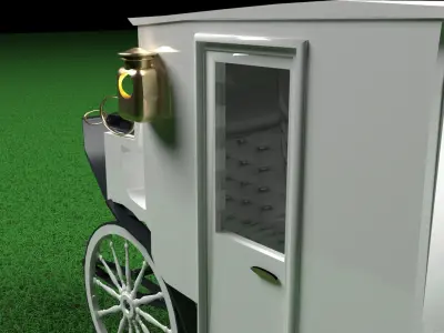 White Lady Carriage 3D model