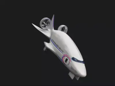 Modular Shuttle Transport 3D Asset 3D model