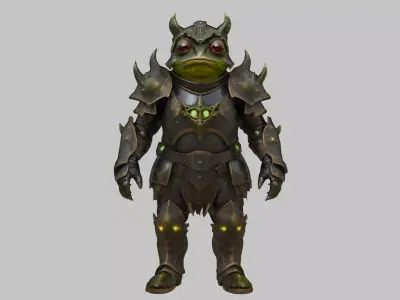 Amphibian Warlord Game Ready Model Low-poly 3D model