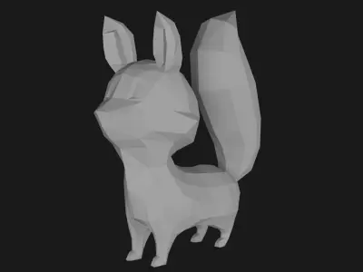 Low-poly Little Foxy 3D model