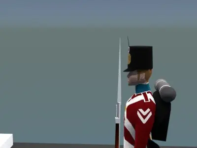 British LINE INFANTERY 1800 Low-poly 3D model