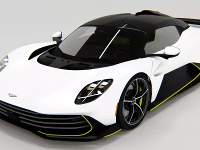 Aston Martin Valhalla 2025 Low-poly 3D model