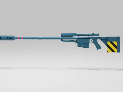 YOKO LITTNER SNIPER RIFLE Gurren Lagann 3D model
