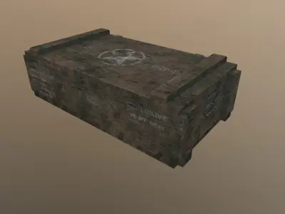 Military crate 03 Low-poly 3D model
