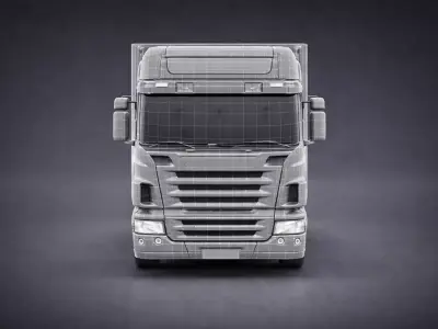 Low Poly European Cargo Truck 8x4 Low-poly 3D model from CGTrader