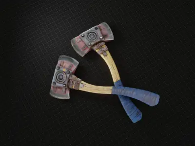 FireAxe axe Low-poly 3D model