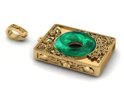 vintage locket  3D print model