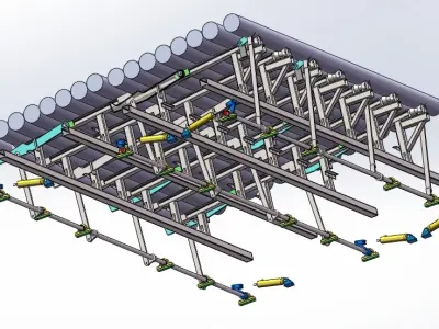 D228 aluminum rod heating furnace 3D model