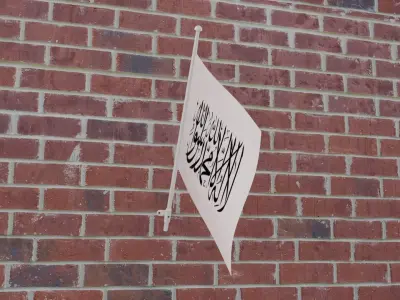 Flag of the Afghanistan 3D model
