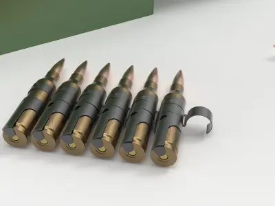 Ammo Box with bullet High-poly 3D model