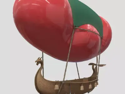 Airship Low-poly 3D model get