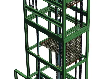 Continuous hoist 3D model