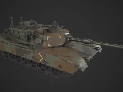 M1A2 Abrams Tank Low-poly 3D model buy