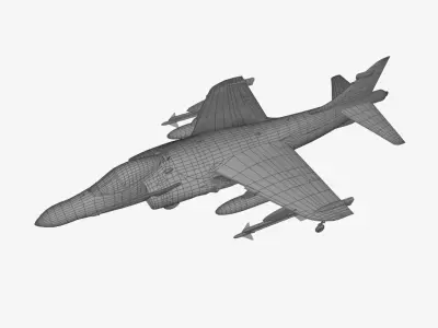 Sea Harrier FA2 Free low-poly 3D model